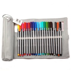 Staedtler Triplus Fineliners 20 Assorted Colours with Pencil Case (334 Pc20)