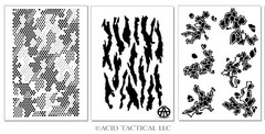 Hexagon Camo Painting Stencils for Camouflage Boats, Trucks, RC Airbrush (3Pack)