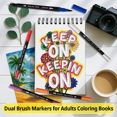 sunacme 36 Colors Dual Brush Marker Pens, Art Marker Set with Brush and Finel…