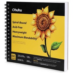 Ohuhu Marker Pads Art Sketchbook – 8.3 X 8.3 Portable Square Size -120 Lb/200