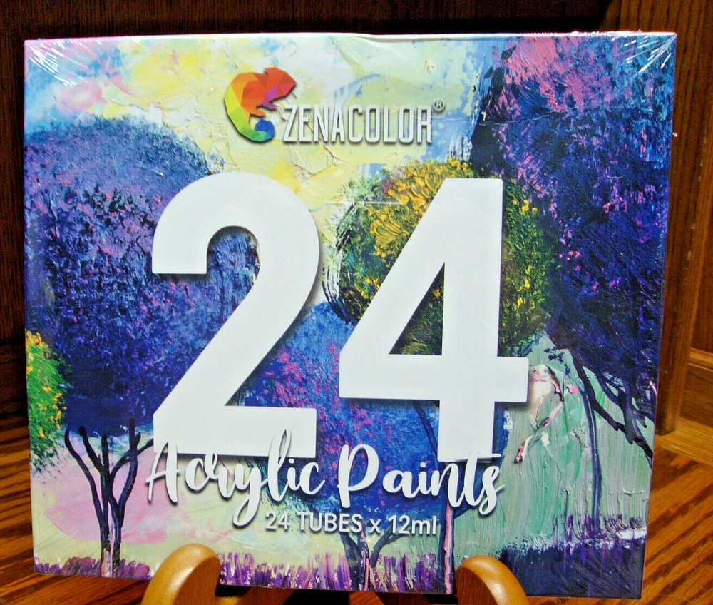 Zenacolor 24 Tubes Acrylic Paint x 12ml~BMS International~Art Various Colors K23