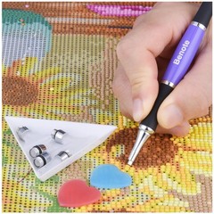 benote Ergonomic Diamond Art Painting Pen, Upgrade Dual Rubber Metal Screw In…