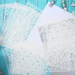 24Pcs Stencils for Painting, Geometric Pattern Stencils for Crafts Reusable, …