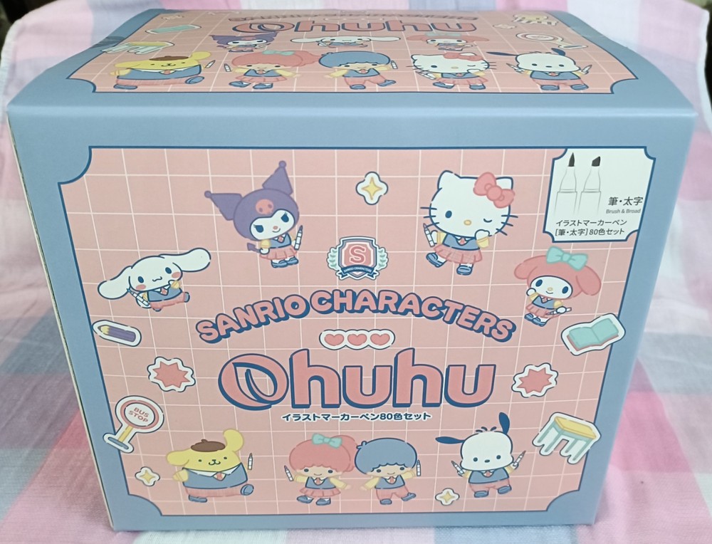 Ohuhu x Sanrio 80 Color + 1 Blender Brush & Broad Marker Set Pastel Tones