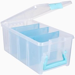 Art Supply Organizer Semi Satchel Portable Clear Aqua ArtBin 6925AA Removable