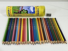 Vintage Set of 36 LYRA Osiris Color Hexagonal Colored Pencils Assorted Colors