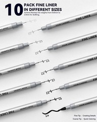 73PCS Advanced Art Supplies Drawing Kit with Fineliner Pens, Mechanical Penci…