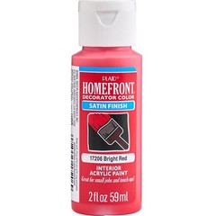 Homefront 17206N Satin Bright Red Multi Surface Hobby Paint 2 oz. (Pack of 3)