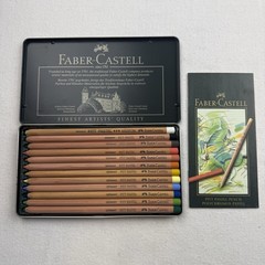 Faber-Castell Pitt Pastel Pencils 12 Set in Metal Tin Germany