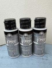 Lot of 3 Extreme Glitter #2787E Silver Acrylic Paint 2 oz New Sealed NOTES