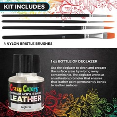Premium Acrylic Shoe & Leather Paint Kit 13-Color with 4 Brushes (1 oz Bottle…