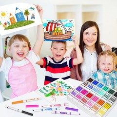 240 Count Washable Markers Bulk, 12 Assorted Colors, Fine Line Colored Marker…