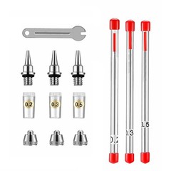 0.2/0.3/0.5mm Airbrush Nozzle Needle Set for Airbrushes Spray Gun Replacement