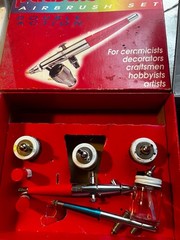 Paasche D500SR 1/5 HP Air Compressor w/ Brush Guns
