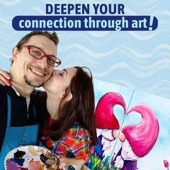 I Love You Gnome Matter What – Date Night Painting Kit for Couples – Canvases…