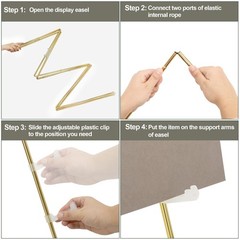 Easel Stand for Wedding Sign Poster 63” Instant Display Floor Adjustable Met…