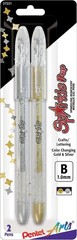 Pentel Arts Sparkle Pop Gel Pens 1.0mm, Iridescent Color-Changing Ink, 2-Pack