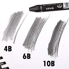 dainayw Graphite Stick Set – Water Soluble – 4B 6B 1 Count (Pack of 3), Black