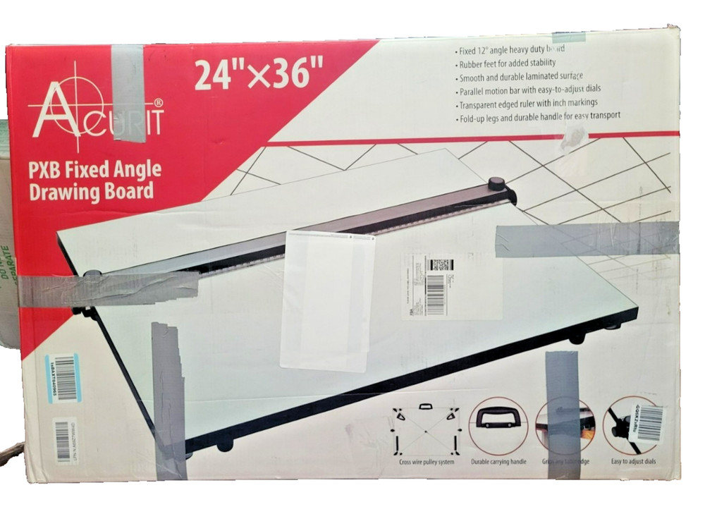 PXB Fixed Angle Drawing Board for Artists and Designers, Mobile Workspace 24×36″