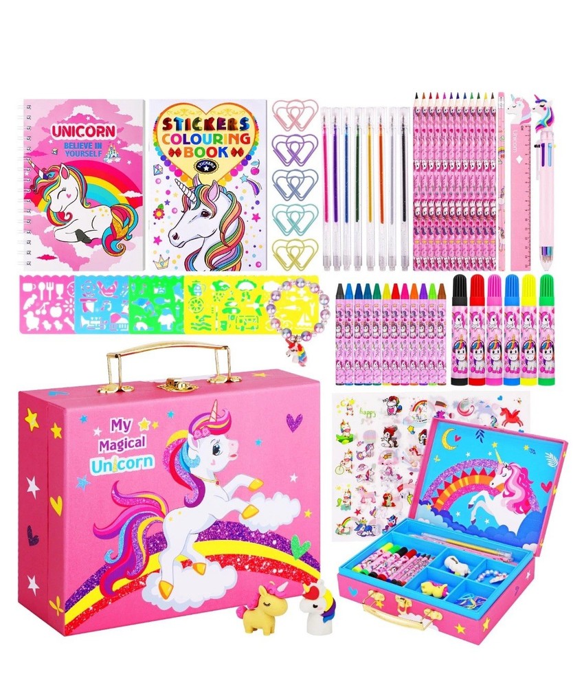 Art Supplies for Kids,66PCS Drawing Kits with Unicorn Storage Case for Girls …