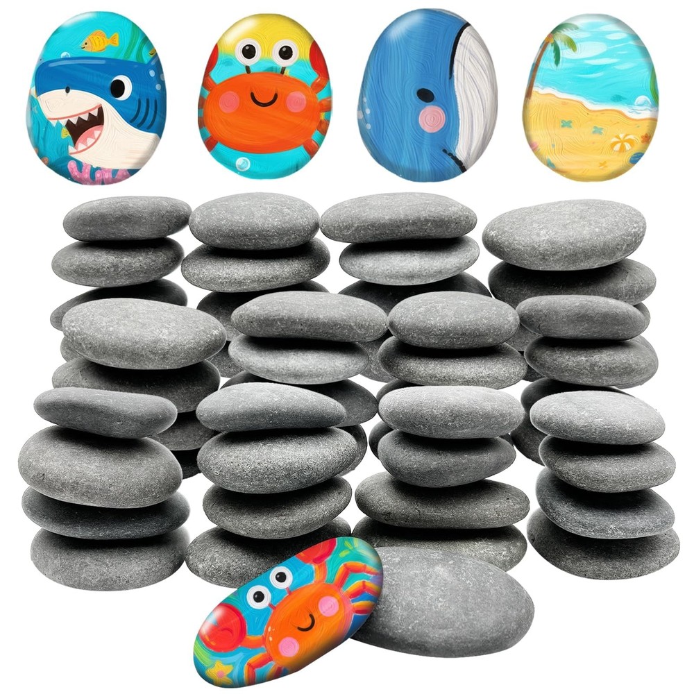 50PCS Rocks for Painting, 23 Inches Natural Smooth River Rocks for Painting, …