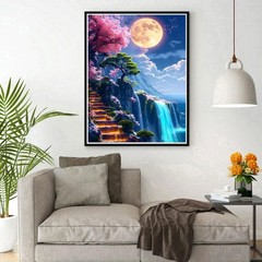DPHERO Bright Moon Diamond Painting Kits for Beginners Adults,5D DIY USYZ781