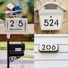 DXCYZ 12 Inch Large Number Stencils Kit 0-9 Address Number Stencil, 10PCS Reu…