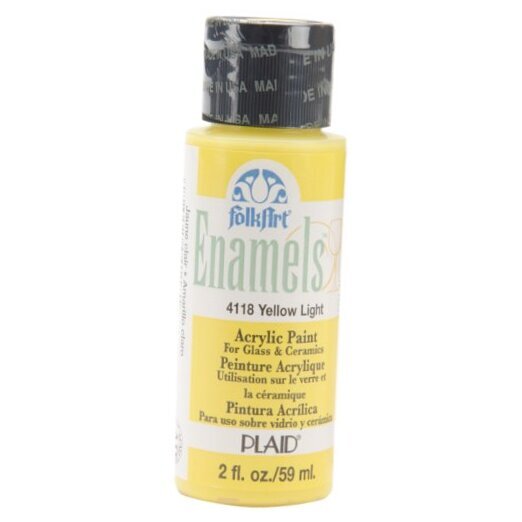 Enamel Glass & Ceramic Paint in Assorted 2 Fl Oz (Pack of 1) Yellow Light
