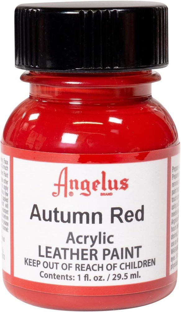 Angelus Autumn Red 1Oz Acrylic Leather Paint For Shoes Bags Sofa Customization