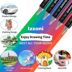 60 Colors Marker Pens Art Markers Dual Tip Pens Kit Graphic Drawing Painting