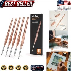 Aesthetic 5 PCS Detail Brushes – Triangular Handle for Effortless Micro Painting