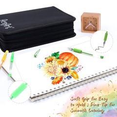 Gel Pens for Adult Coloring Books, 160 Pack Artist Colored Gel Pen with 40% M…