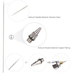 0.2/0.3/0.5mm Nozzle Needle Kit Airbrush Spray Gun Accessories Replacement Parts