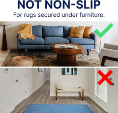 6′ Square 1/4″ Thick Felt Rug Pad – Safe for All Floors, Including Hardwoods