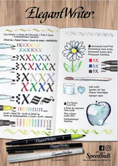 2882 Elegant Writer 6 Medium Calligraphy Markers Set, Assorted Colors
