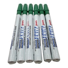 6 Markers Uni-Paint 63704 PX-21 Oil-Based Paint Marker Green Fine Line