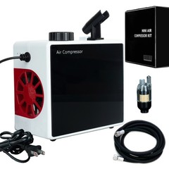 Desktop Air Compressor with 50PSI & Built-in Fan – Dual-Action Airbrush & Spray