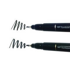 Tombow 62038 Fudenosuke Brush Pen, 2-Pack. Soft 2 Count (Pack of 1), Black
