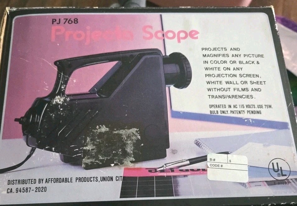 Vintage Projector Projecta Camera Scope PJ768 Art Drawing Tracing Project WORKS