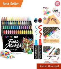 Artisan 60-Color Acrylic Paint Pens with Dual Tips – Perfect for Any Surface