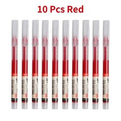10Pcs/Set High Quality Needle Type Gel Pens Straight Liquid Ballpoint Pen School