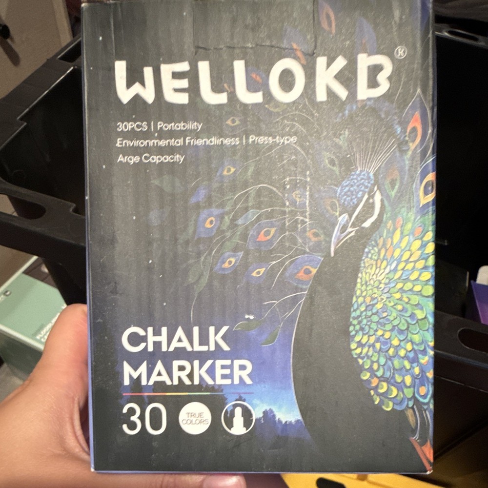 WELLOKB Chalk Marker Set 30 Colors (30pcs) Chalk Marker