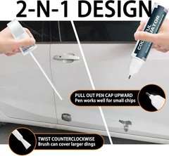 QAB Pearl White Tricoat Touch Up Paint for Nissan Car Paint Pen Scratch Repair