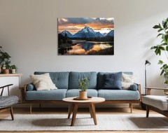 SKASNFAI Grand Teton National Park Canvas Wall Art Mountain Landscape Print P…