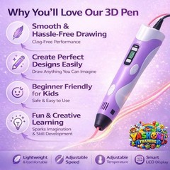 3D Pen-2 Drawing Printing Pen for Kids Adults Arts Crafts 3D Pen PLA FilamentToy
