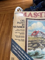 Vintage Sealed Large Craft House Masterpiece Paint By Number Rocky Point #13201