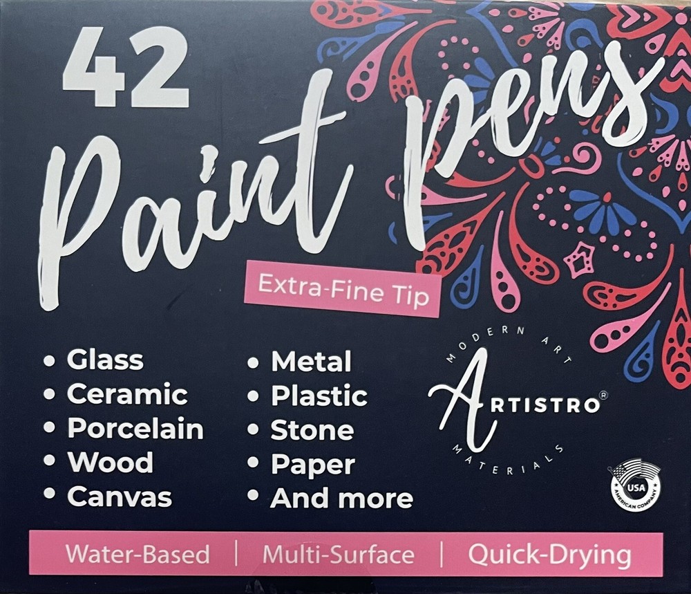 ARTISTRO 42 Acrylic Paint Pens, Art Set Acrylic Paint Markers, Fabric Markers…
