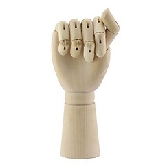 Wood Artist Drawing Manikin Articulated 10 inches-The right hand, Beige