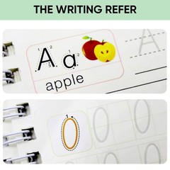 4Pc Magic Practice Copybook for Kids Number Letter Tracing Book with Pen Set