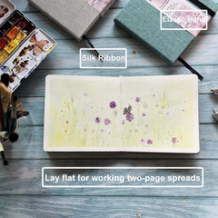 Watercolor Sketchbook, 7.5X5, 140 LB, 300GSM, 100% Cotton Paper, Cold Press, 24